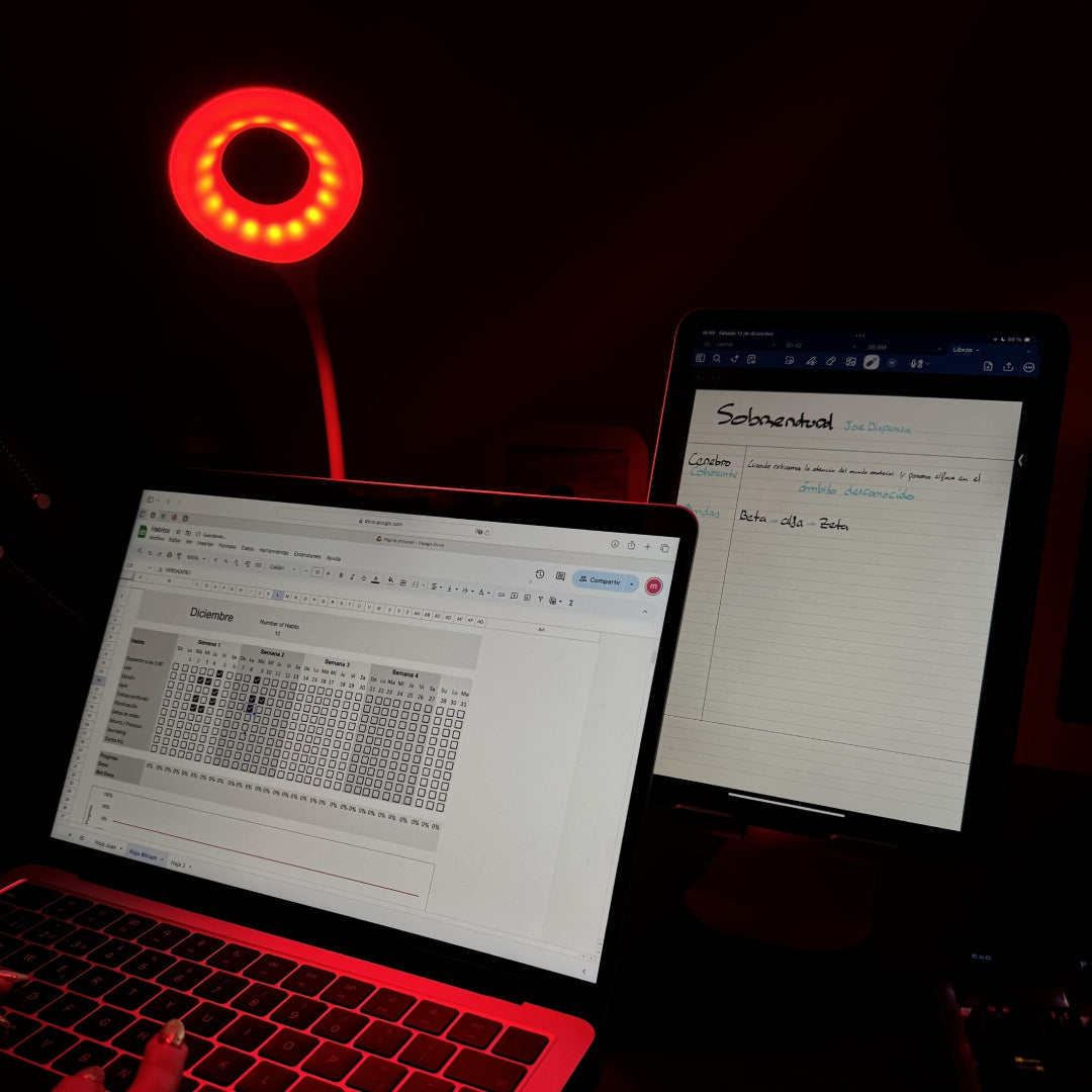 Lámpara de Mesa Luz Roja